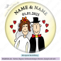 Preview: Hochzeitspaar auf gelb