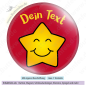 Preview: Lachender Stern auf rot