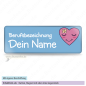 Preview: Medi Herz mit Pflaster auf blau (70x25mm)