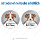 Preview: Hund braun-weiss mit oder ohne Haube