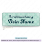Preview: Namensschild Ornamente grün