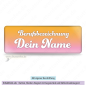 Preview: Namensschild Verlauf orange rosa