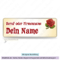 Preview: Namensschild mit Rose