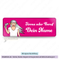 Preview: Namensschild Friseurin auf pink