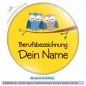 Preview: Eulen auf Ast gelb