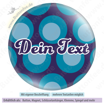 70er Retro Punkte blau