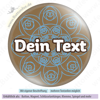 Mandala Muster gold-blau