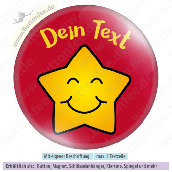 Lachender Stern auf rot