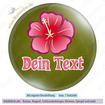 Hibiskus Blume pink auf khaki