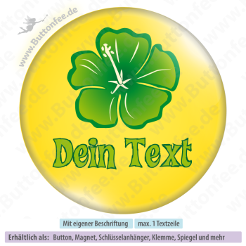 Hibiskus Blume grün auf gelb