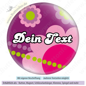70er Blumen auf lila