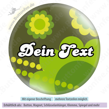 70er Blumen auf grün