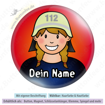 Feuerwehr-Mädchen mit Name