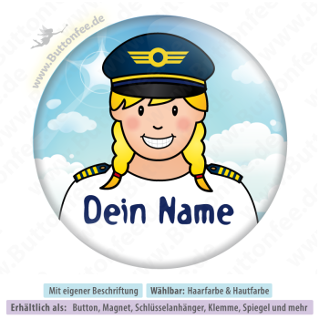 Piloten-Mädchen mit Name