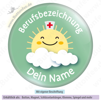 Fröhliche Medi-Sonne grün