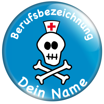 Medi Totenkopf auf blau
