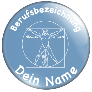 Vitruvianischer Mensch blau