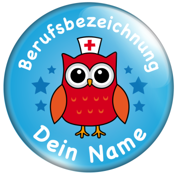 Medi Eule auf blau