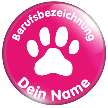 Tierpfote auf pink
