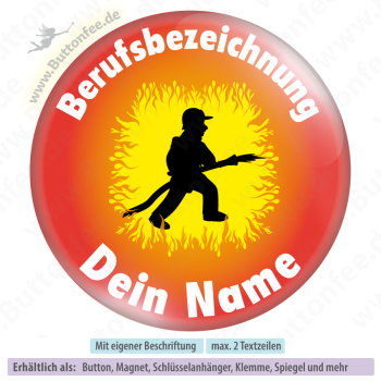 Löschender Feuerwehrmann