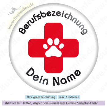 Tierpfote im Kreuz