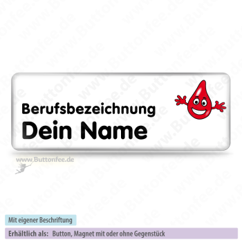 Bluttropfen auf weiss (70x25mm)