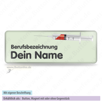 Spritze auf grün (70x25mm)