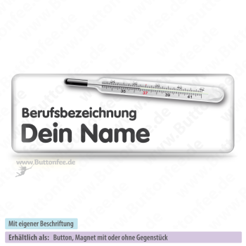 Fieberthermometer auf weiss (70x25mm)