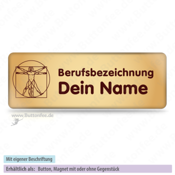 Vitruvianischer Mensch braun (70x25mm)