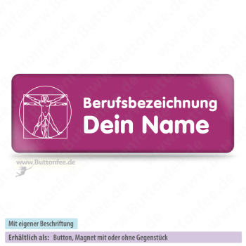 Vitruvianischer Mensch berry (70x25mm)