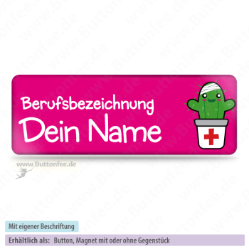 Medi Kaktus auf pink (70x25mm)