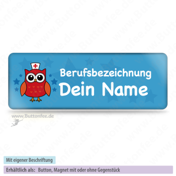 Medi Eule blau (25x70mm)