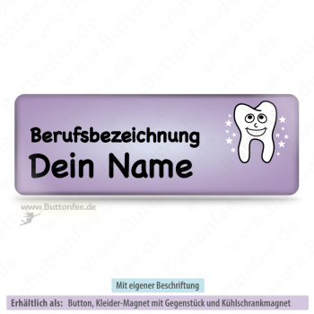 Lachender Zahn lila (70x25mm)
