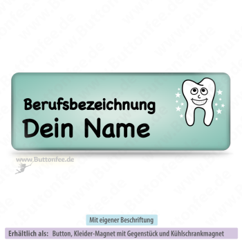 Lachender Zahn grün (70x25mm)
