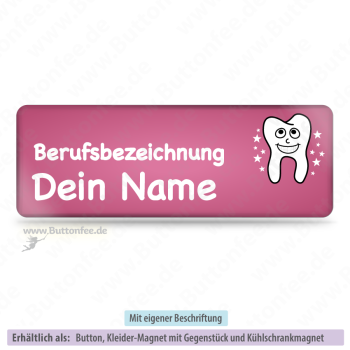 Lachender Zahn pink (70x25mm)