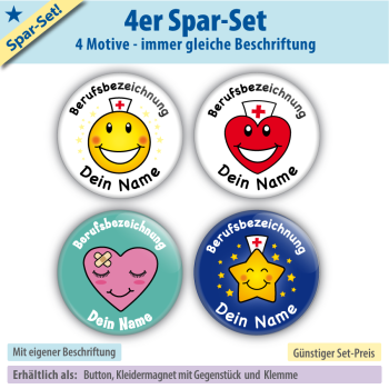 4er Spar-Set Medizinische Motive 1