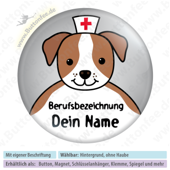 Hund braun-weiss mit oder ohne Haube