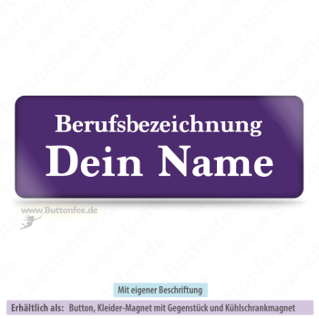 Namensschild dunkellila