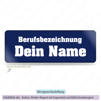 Namensschild dunkelblau