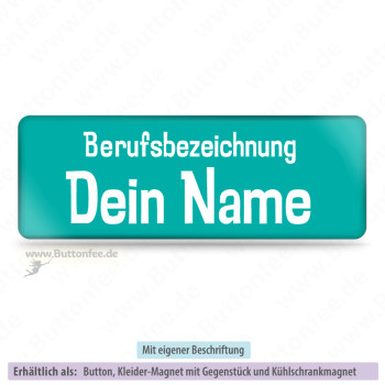 Namensschild türkis