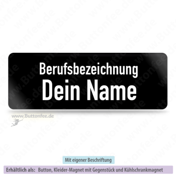 Namensschild schwarz