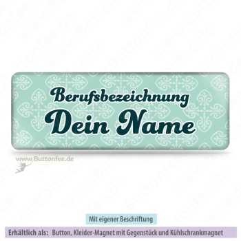 Namensschild Ornamente grün