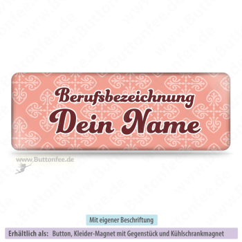 Namensschild Ornamente apricot