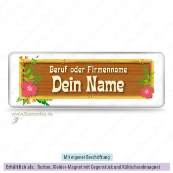 Bambusschild mit Blumen