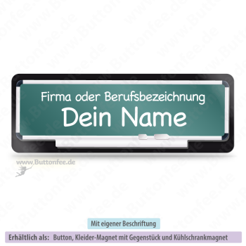 Namensschild Tafel mit Name