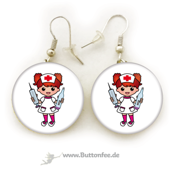 Ohrringe Manga Schwester rot