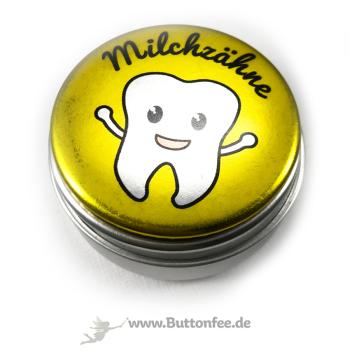 Dose für Milchzähne gelb