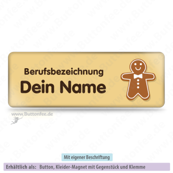 Lebkuchenmann mit Fliege (25x70mm)