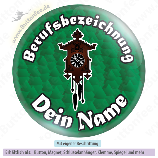 Kuckucksuhr mit Waldmuster