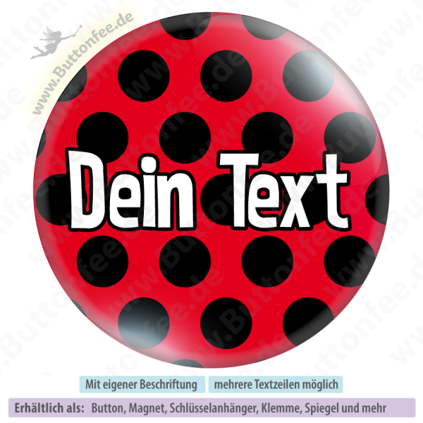 Schwarze Punkte auf rot